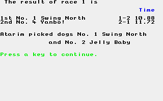 Gone to the Dogs atari screenshot